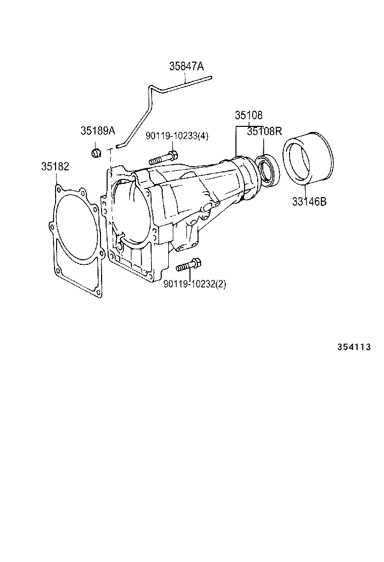35108-35100 HOUSING SUB-ASSY, EXTENSION (ATM) product image