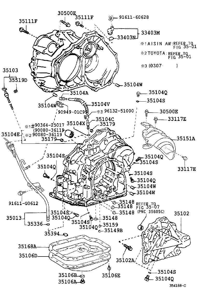35104-33060 CASE SUB-ASSY, AUTOMATIC TRANSAXLE product image