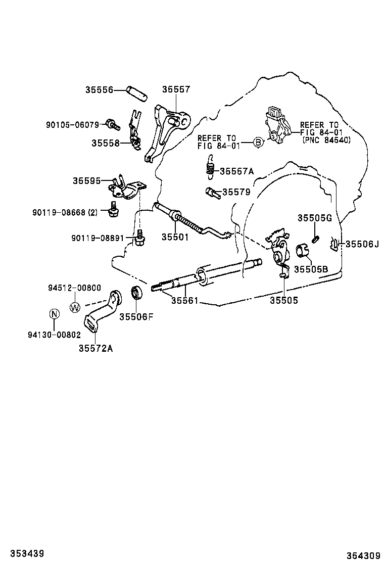 35556-21010 SHAFT, PARKING LOCK PAWL product image