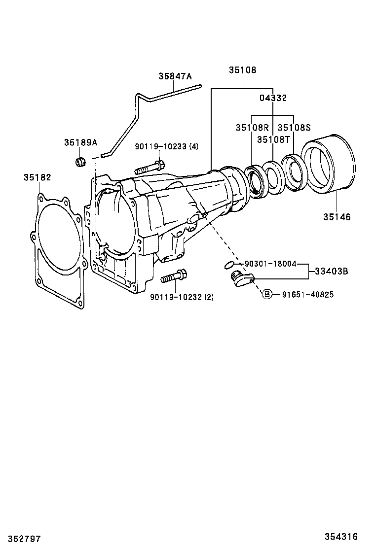 35015-26040 ADAPTER SUB-ASSY, TRANSMISSION CASE product image