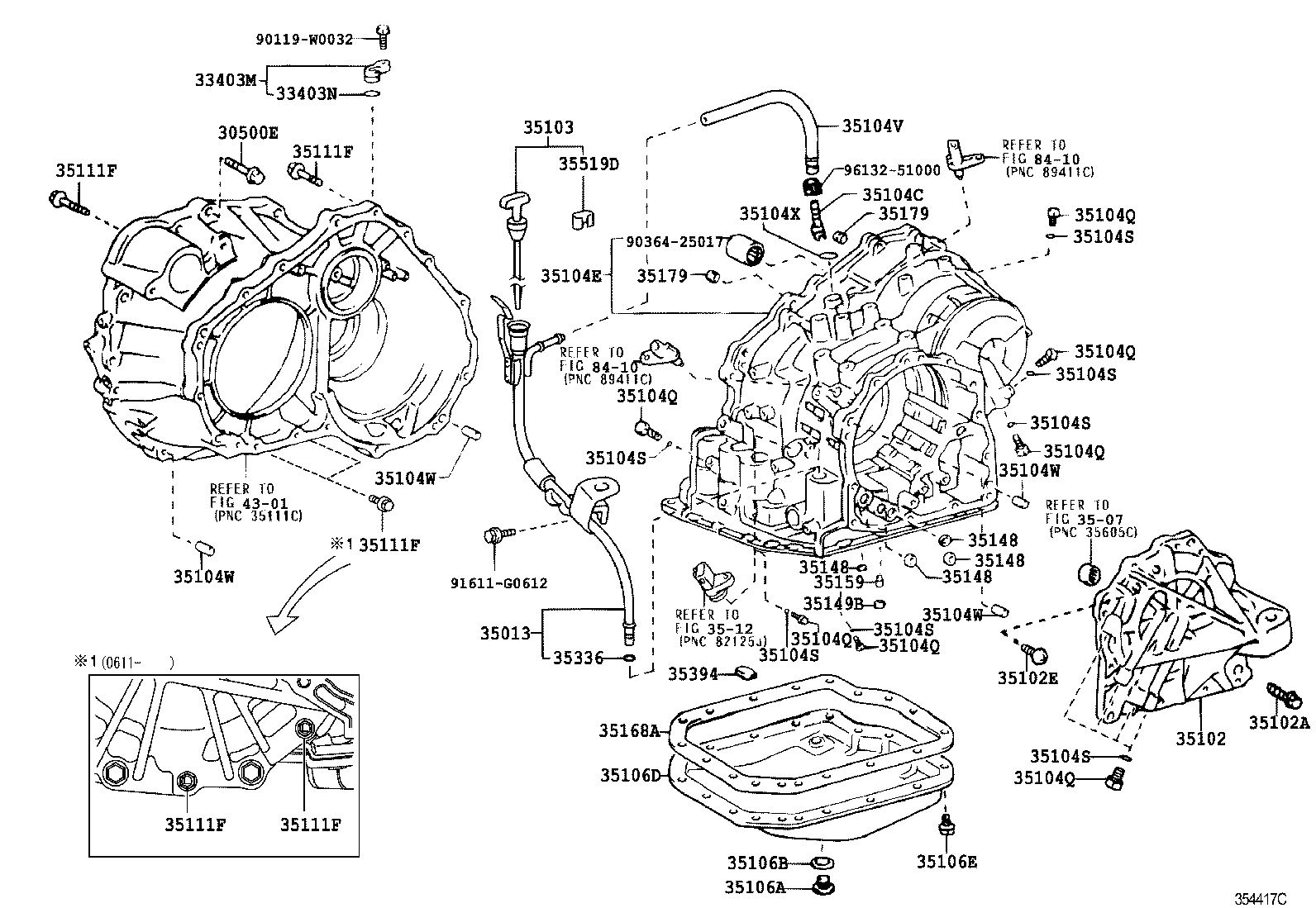 35165-44010 PLATE, TRANSMISSION CASE, NO.1 product image