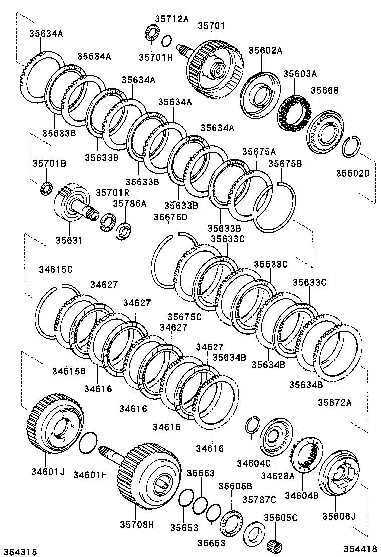 34612-33020 PISTON, OVERDRIVE DIRECT CLUTCH product image