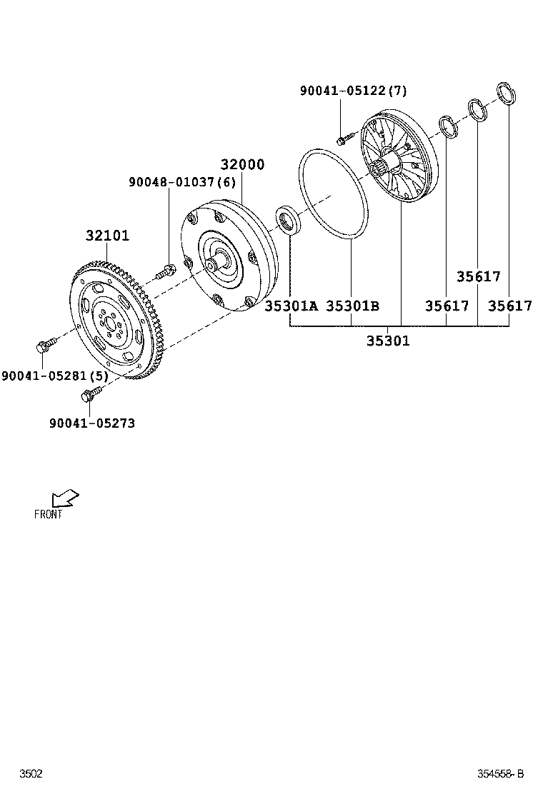 32101-97401 GEAR SUB-ASSY, DRIVE PLATE & RING product image