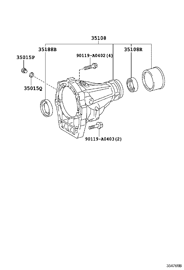90311-A0031 SEAL, OIL (FOR AUTOMATIC TRANSMISSION EXTENSION HOUSING) product image