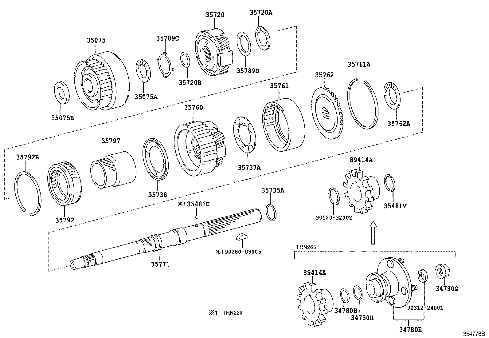 35760-04020 GEAR ASSY, REAR PLANETARY product image