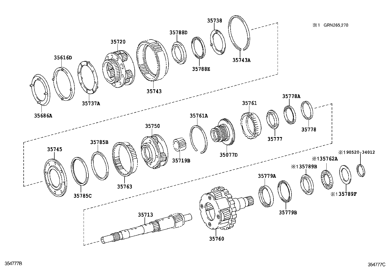 35760-04020 GEAR ASSY, REAR PLANETARY product image