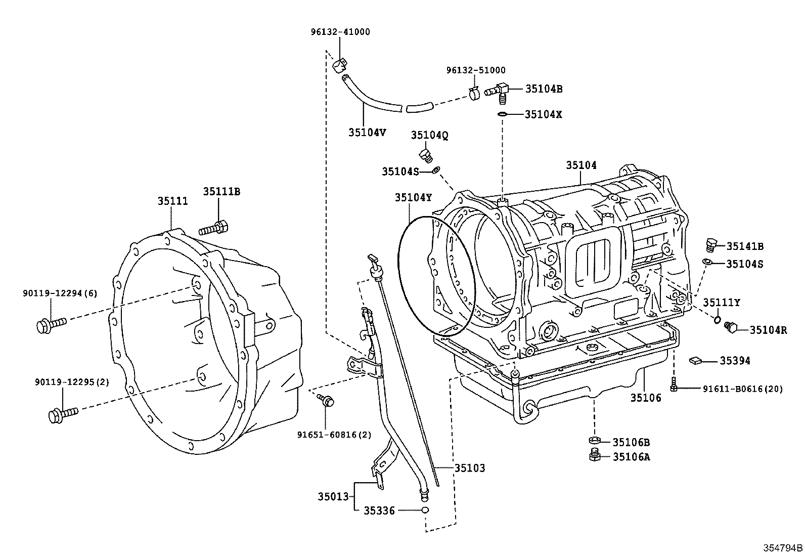 35106-60130 PAN SUB-ASSY, AUTOMATIC TRANSMISSION OIL product image