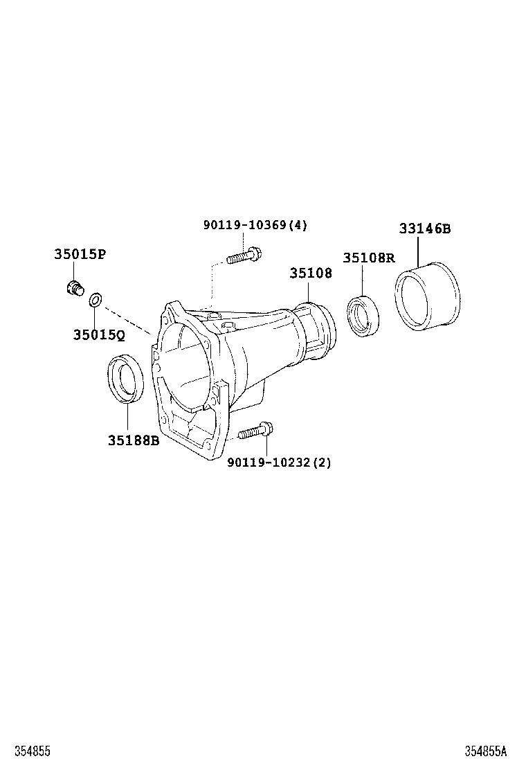 35108-35100 HOUSING SUB-ASSY, EXTENSION (ATM) product image