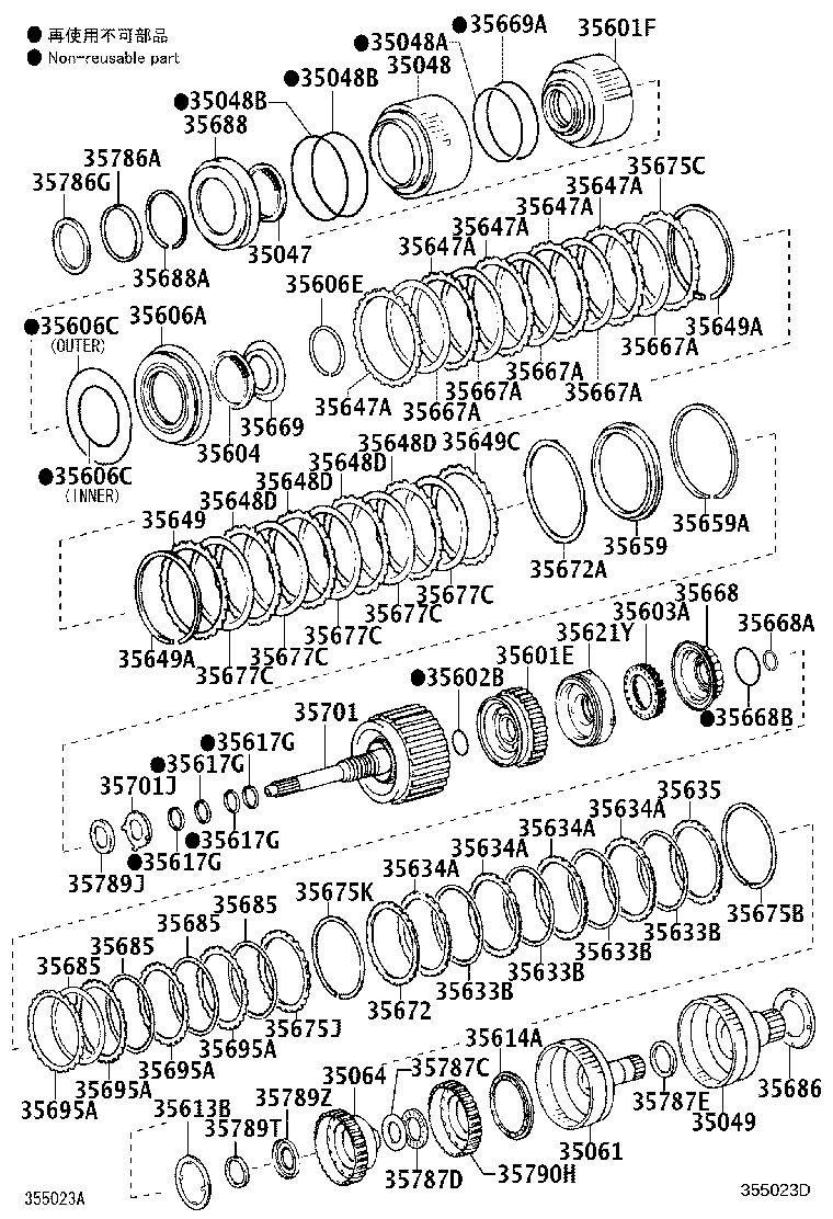 35652-30060 PISTON SUB-ASSY, DIRECT CLUTCH product image