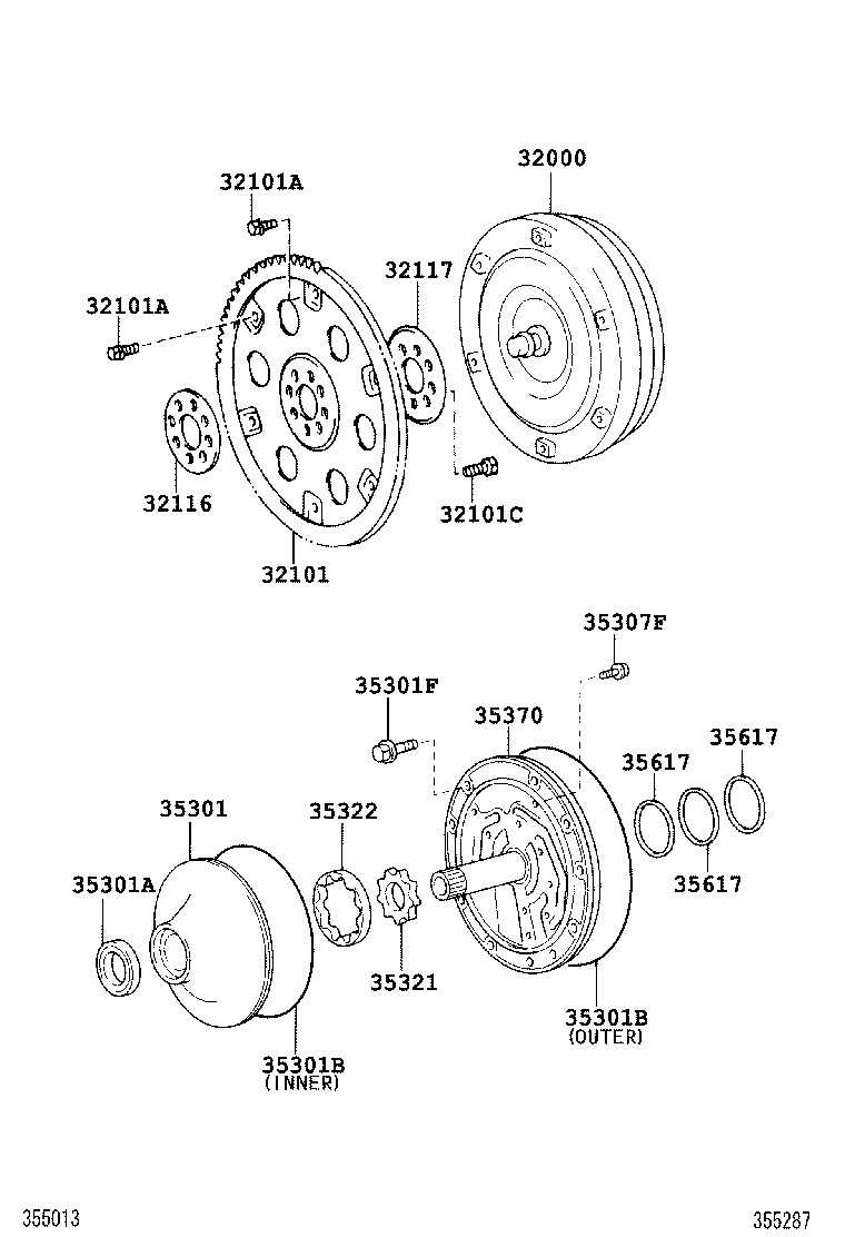 32116-50010 SPACER, DRIVE PLATE, FRONT product image