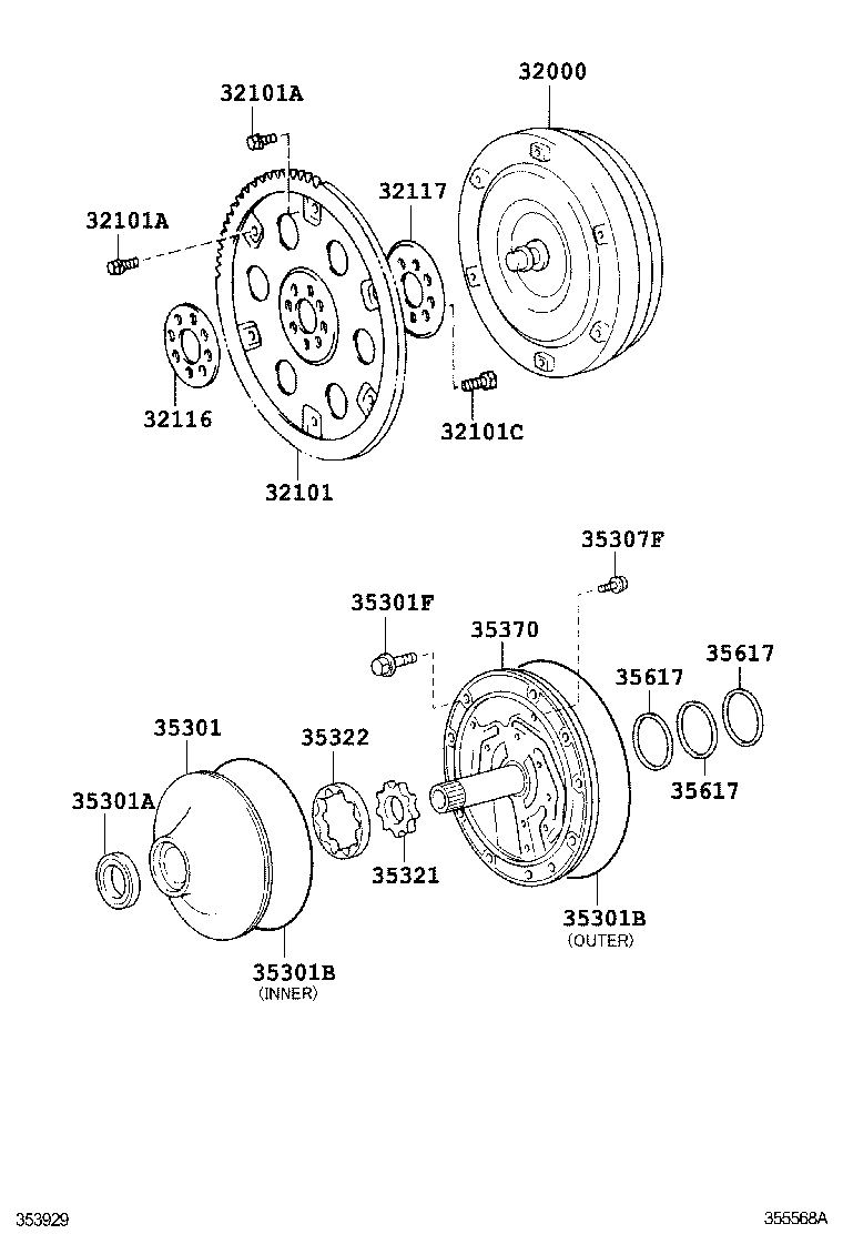 35321-0C040 GEAR, FRONT OIL PUMP DRIVE product image