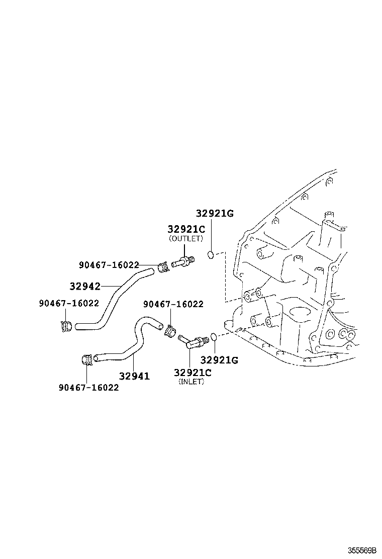 32922-06170 TUBE, OIL COOLER OUTLET, NO.1 product image
