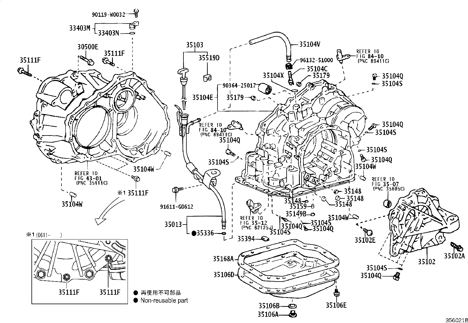 35104-20131 CASE SUB-ASSY, AUTOMATIC TRANSAXLE product image