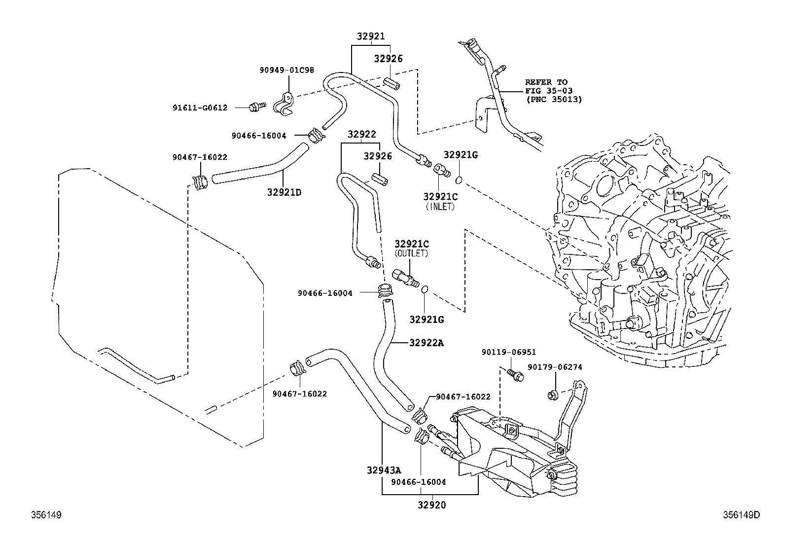 32920-48060 COOLER ASSY, OIL W/HOSE product image