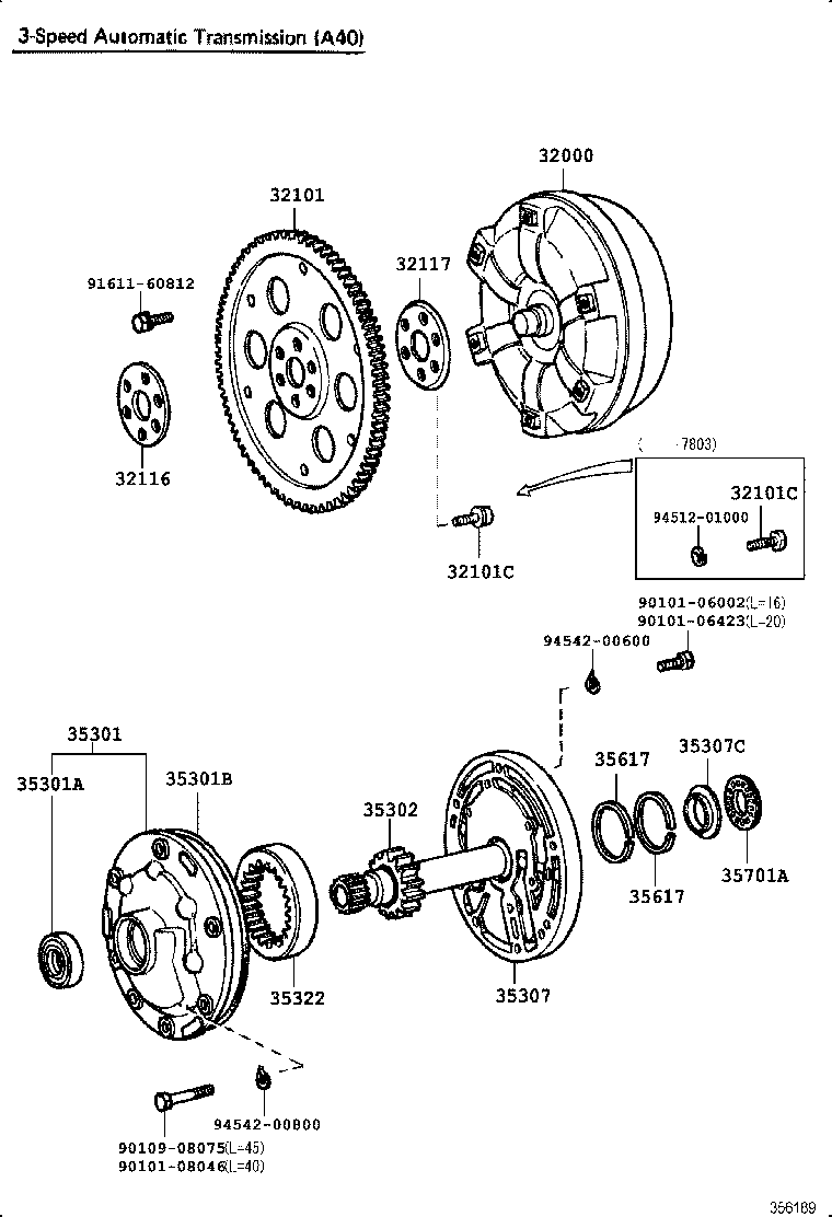 32101-22020 GEAR SUB-ASSY, DRIVE PLATE & RING product image