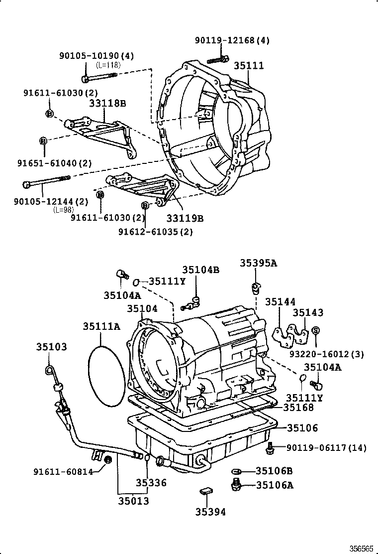 35013-30310 TUBE SUB-ASSY, TRANSMISSION OIL FILLER product image