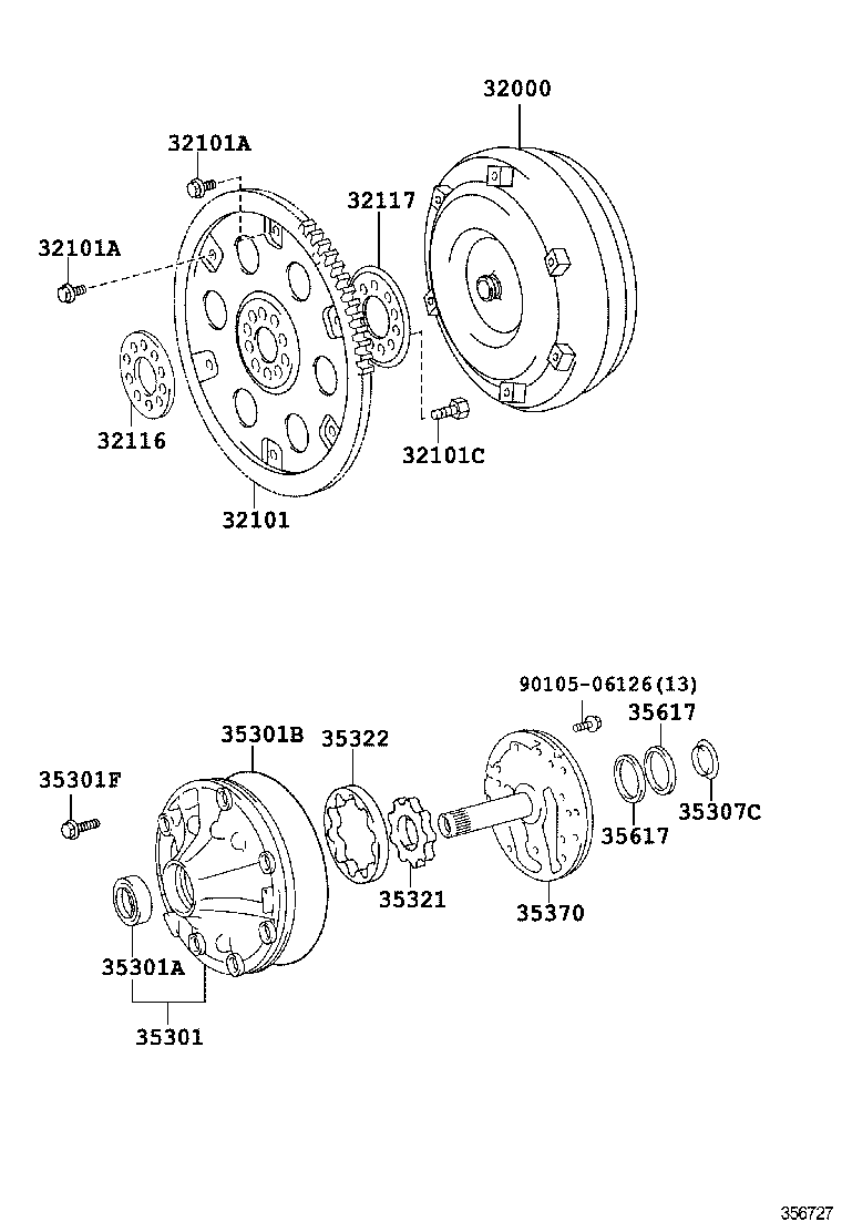 35321-04010 GEAR, FRONT OIL PUMP DRIVE product image
