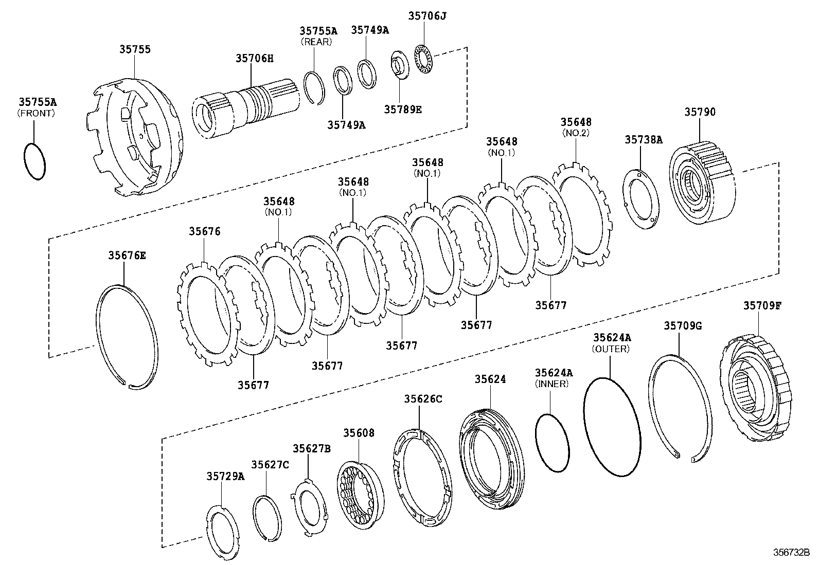 35622-04020 PISTON, BRAKE, NO.2 product image