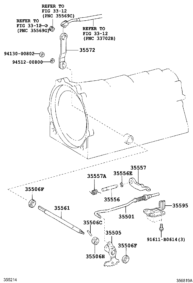 35556-60020 SHAFT, PARKING LOCK PAWL product image