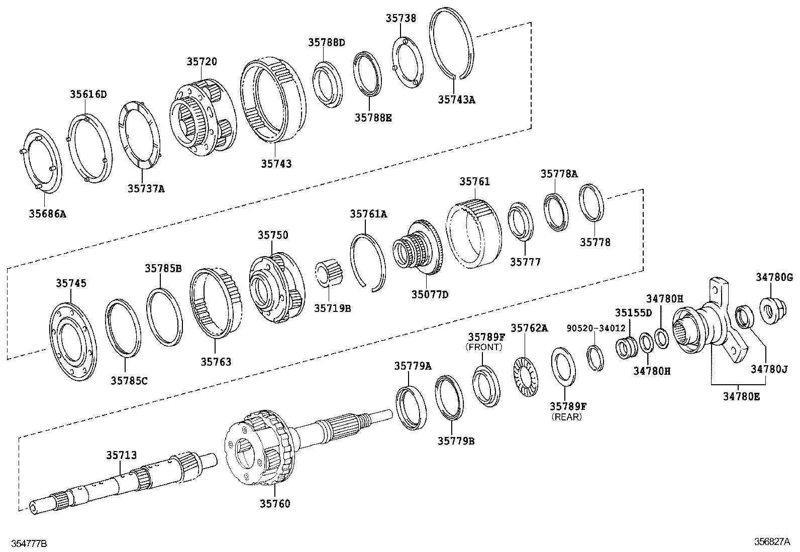 35686-60010 WASHER, CLUTCH DRUM THRUST, NO.2 product image
