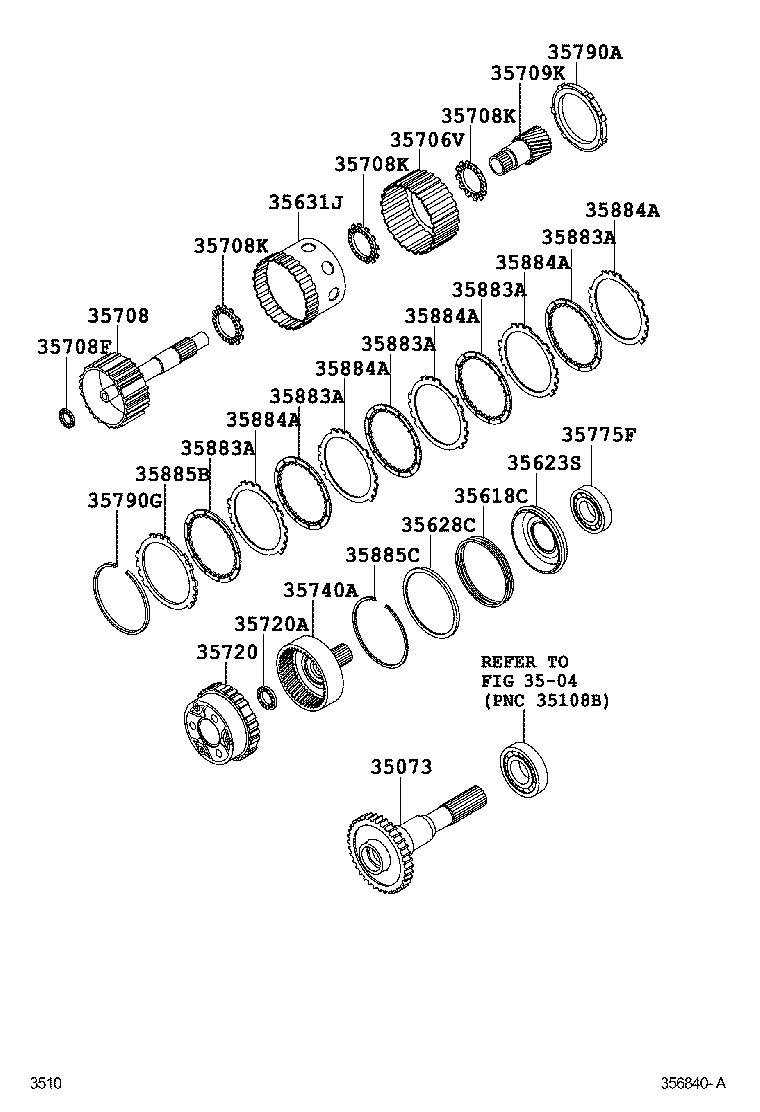 35623-B1020 PISTON,1ST & REVERSE BRAKE product image