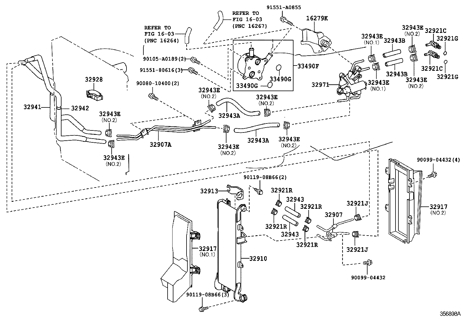32942-0C070 HOSE, OIL COOLER OUTLET, NO.3 product image