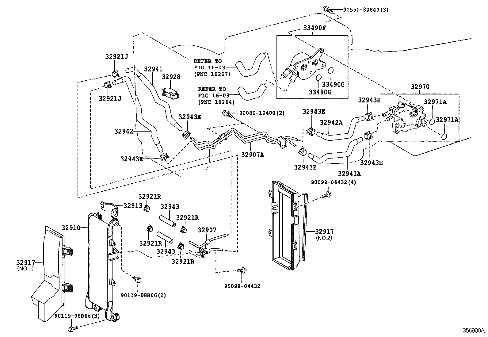 32942-0C070 HOSE, OIL COOLER OUTLET, NO.3 product image
