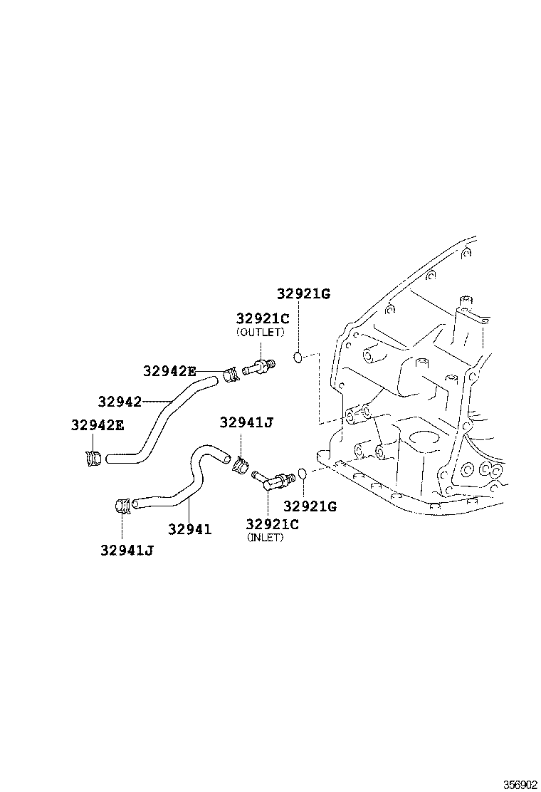 32922-06210 TUBE, OIL COOLER OUTLET, NO.1 product image