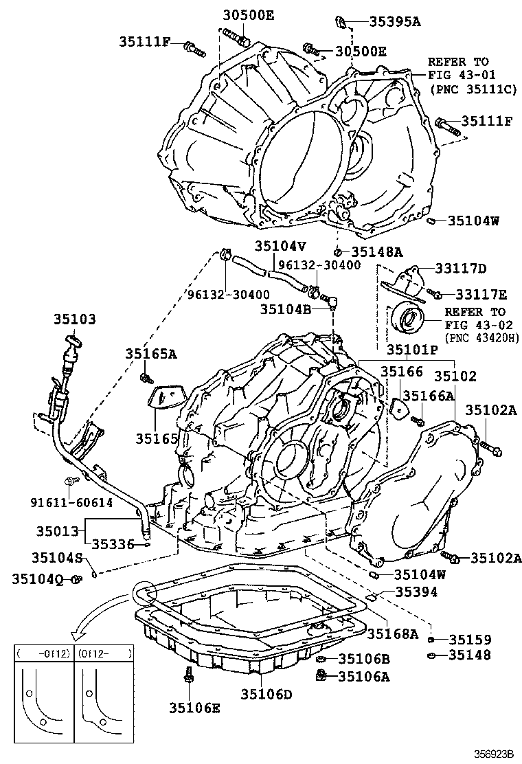 35101-12073 CASE & COVER SUB-ASSY, TRANSAXLE product image