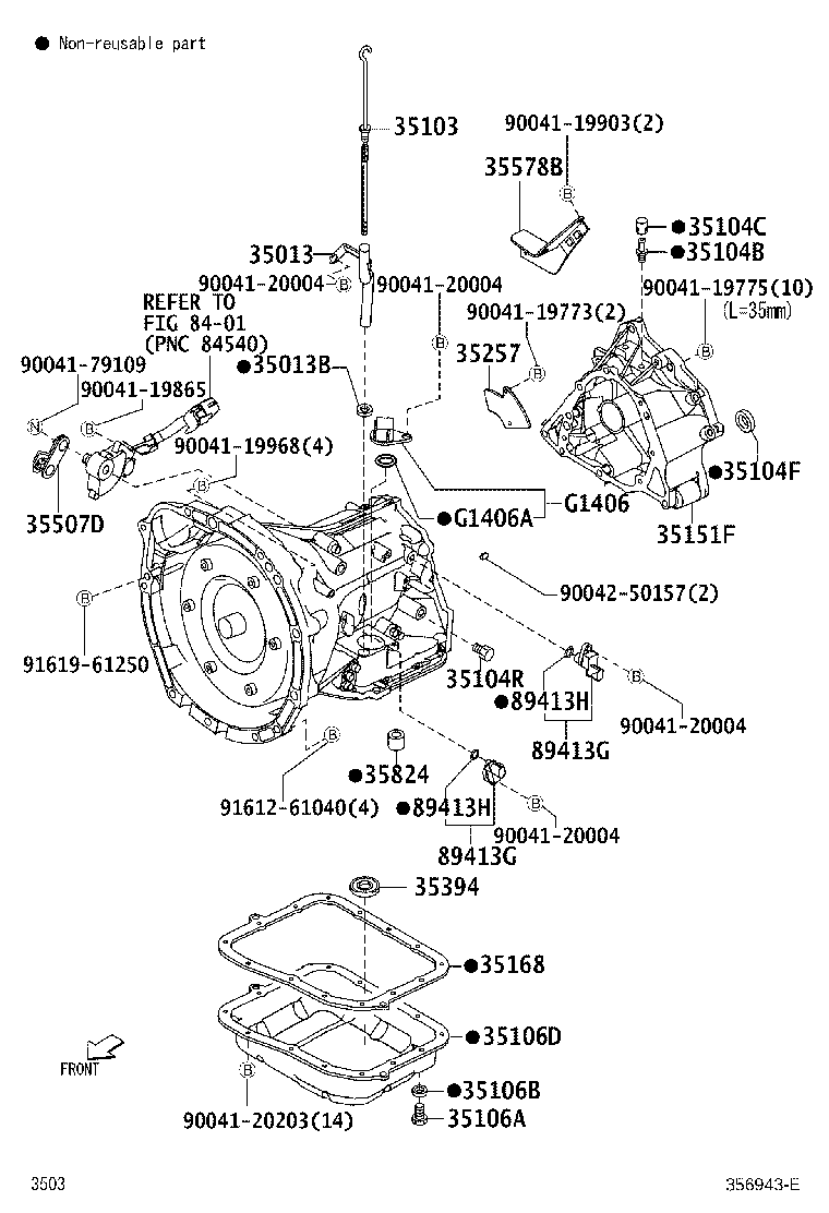 90043-16023 SEAL, OIL (FOR TRANSAXLE CASE) product image