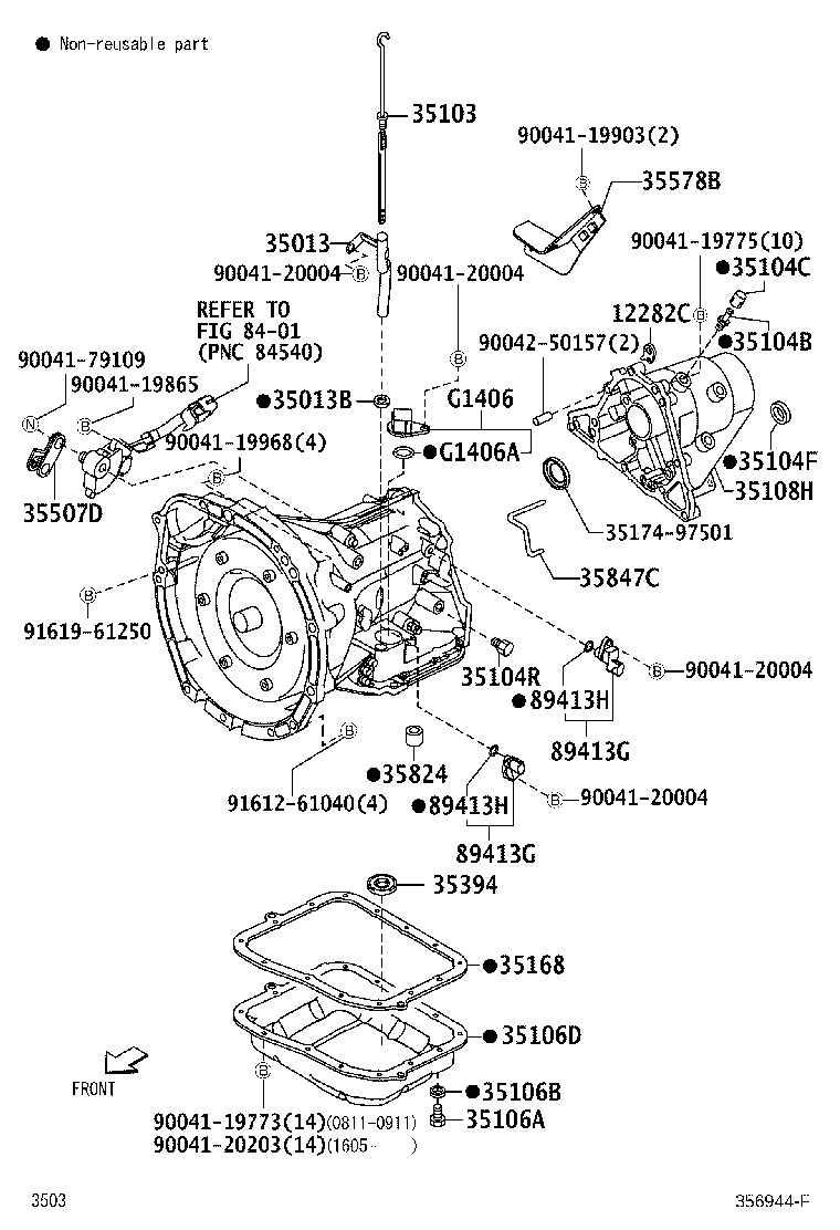90043-16023 SEAL, OIL (FOR TRANSAXLE CASE) product image
