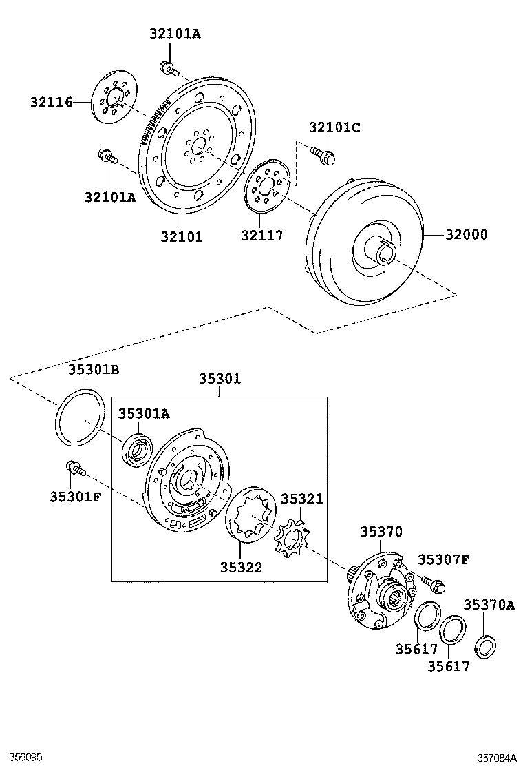 32101-02040 GEAR SUB-ASSY, DRIVE PLATE & RING product image