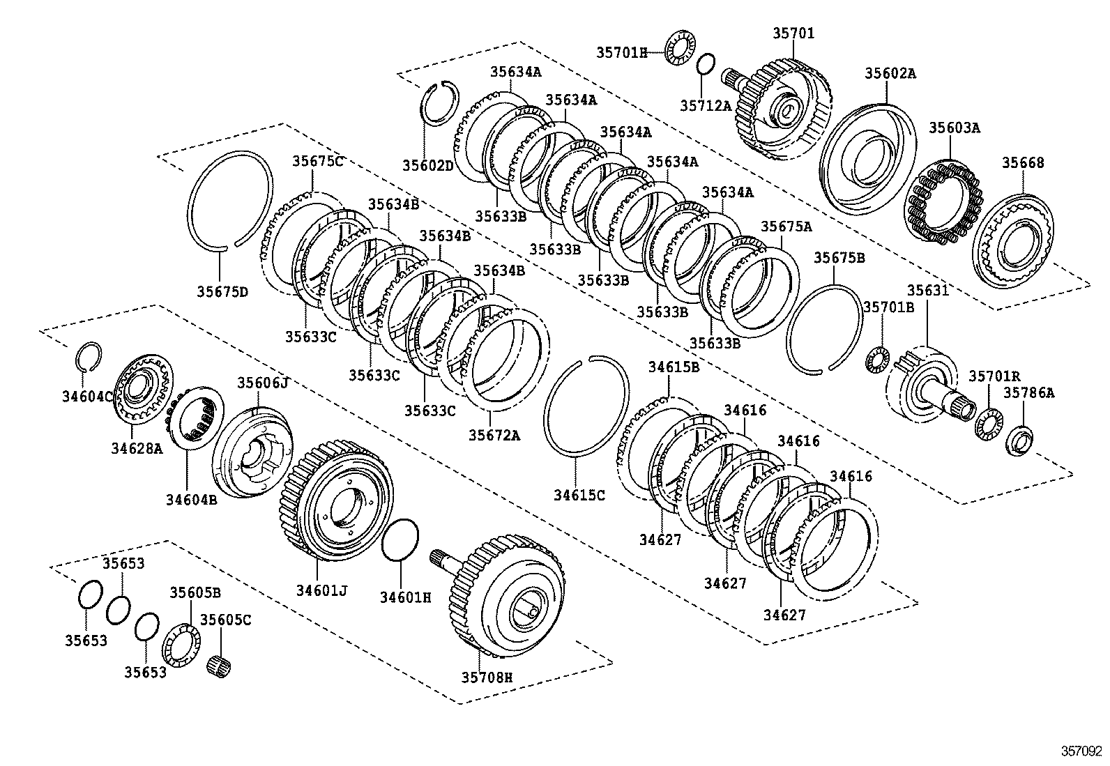 34601-33030 DRUM SUB-ASSY, OVERDRIVE DIRECT CLUTCH product image