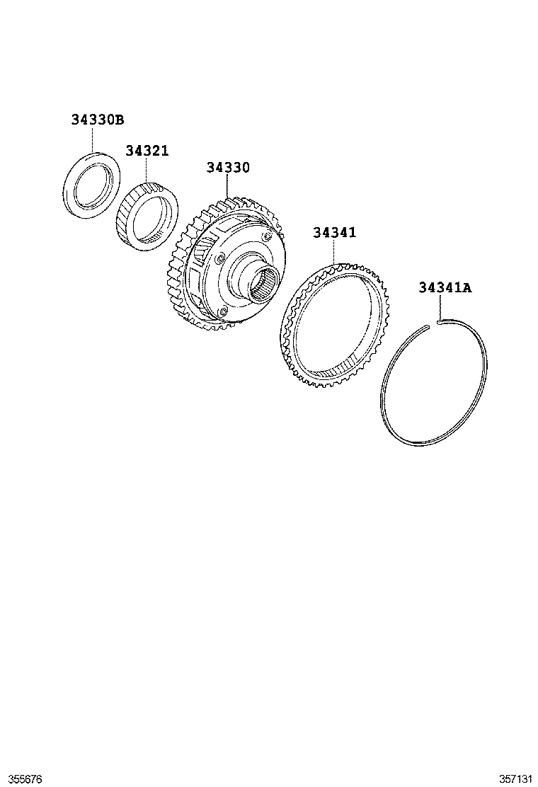 34262-28020 DISC, UNDERDRIVE CLUTCH, NO.2 product image