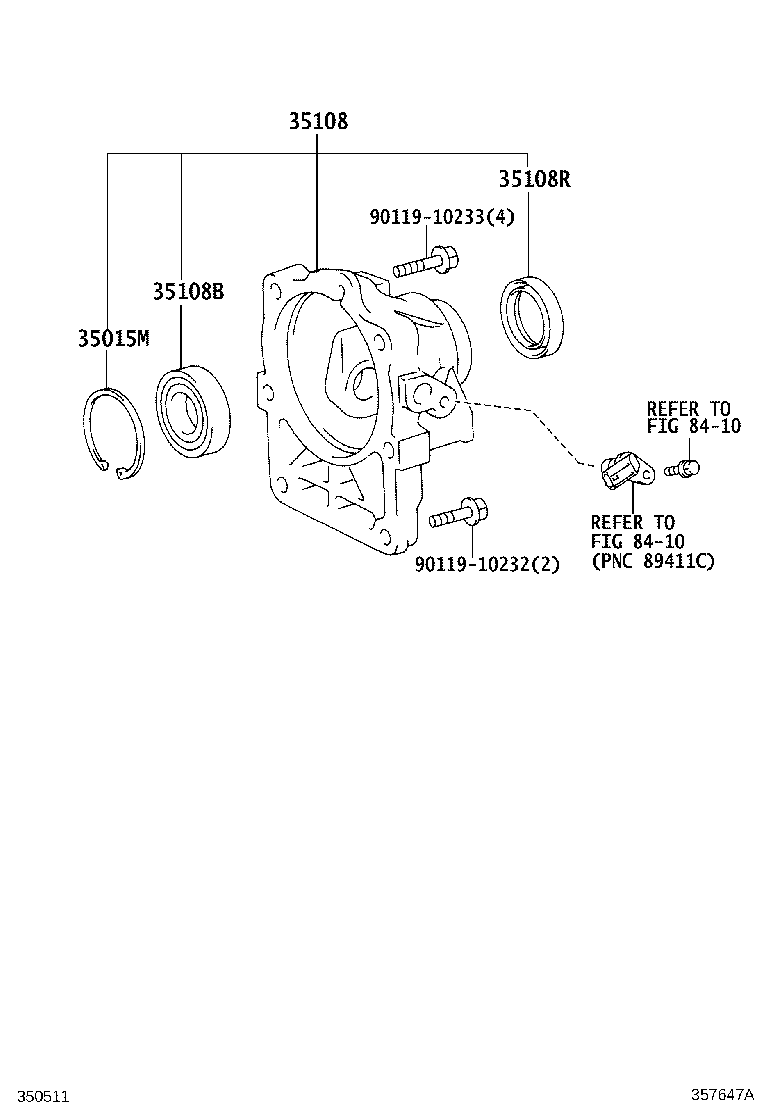 90311-A0031 SEAL, OIL (FOR AUTOMATIC TRANSMISSION EXTENSION HOUSING) product image
