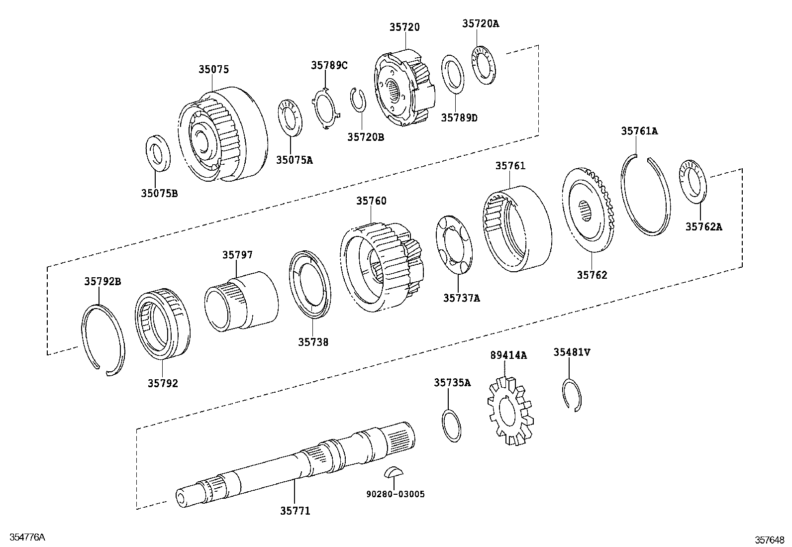 35760-04020 GEAR ASSY, REAR PLANETARY product image