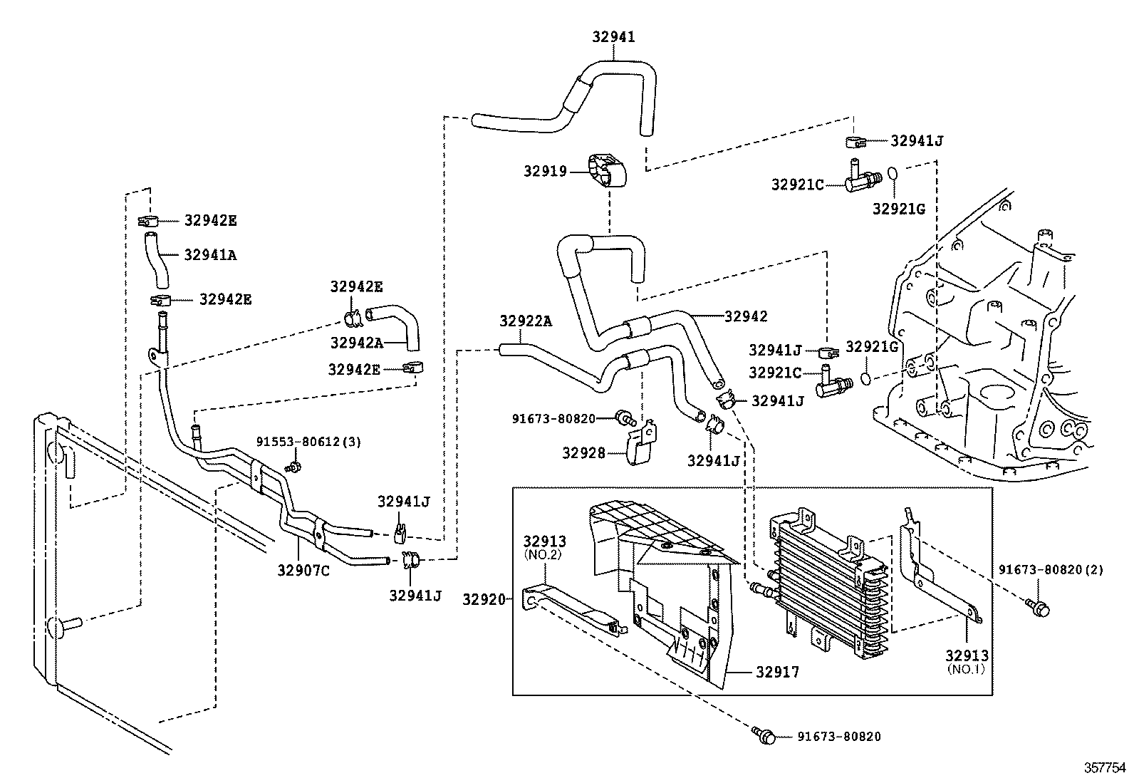 32920-58010 COOLER ASSY, OIL W/HOSE product image