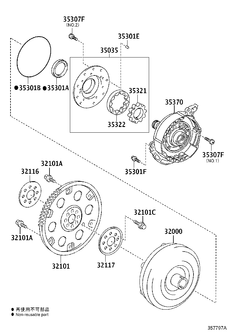 35697-06010 RING, O (FOR FRONT OIL PUMP BODY) product image