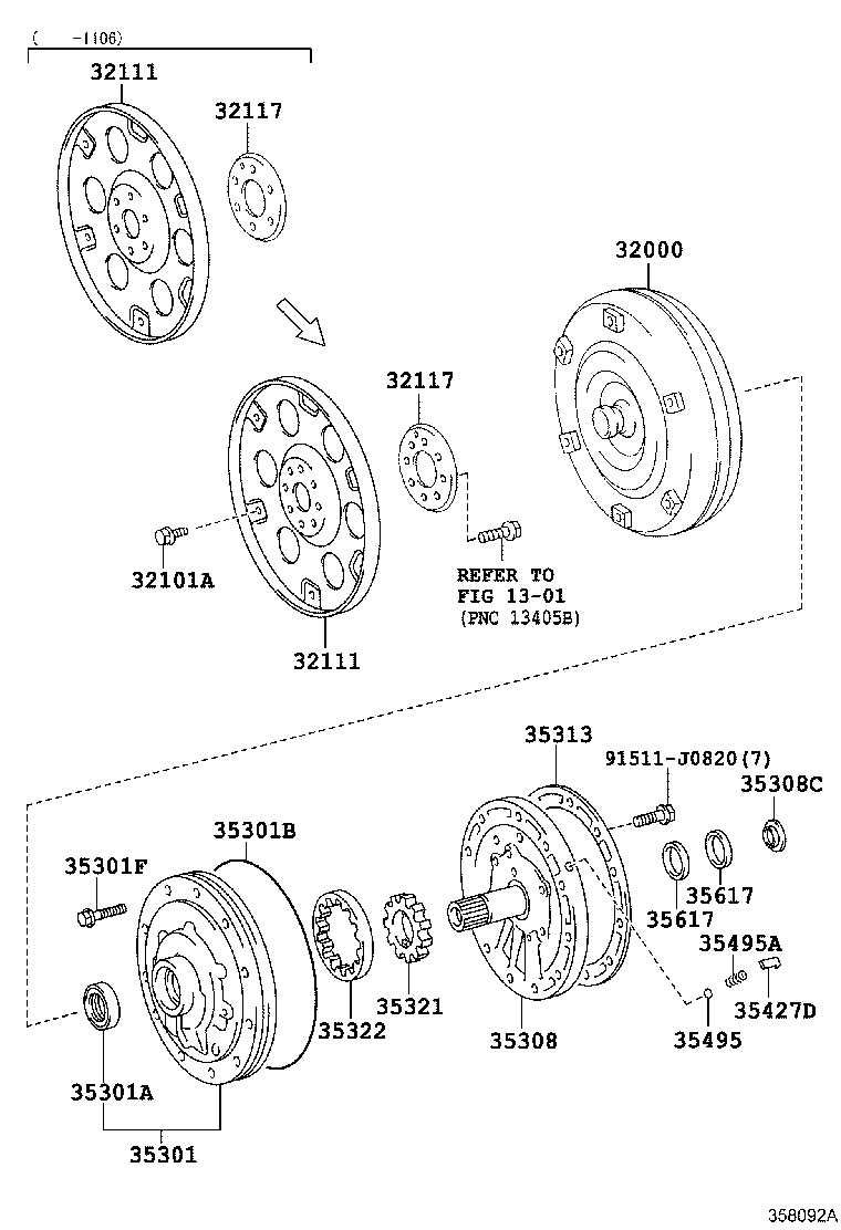 32111-65031 PLATE, PUMP IMPELLER DRIVE product image