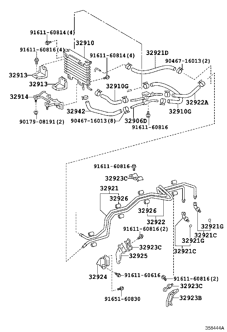 32922-36120 TUBE, OIL COOLER OUTLET, NO.1 product image