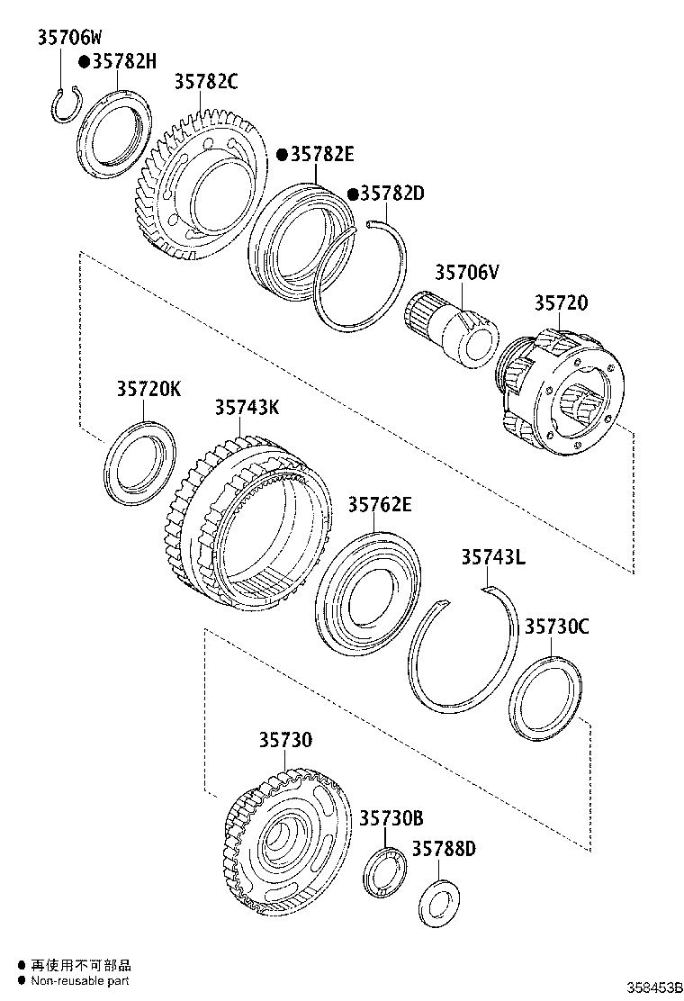 35730-06010 GEAR ASSY, REAR PLANETARY SUN product image