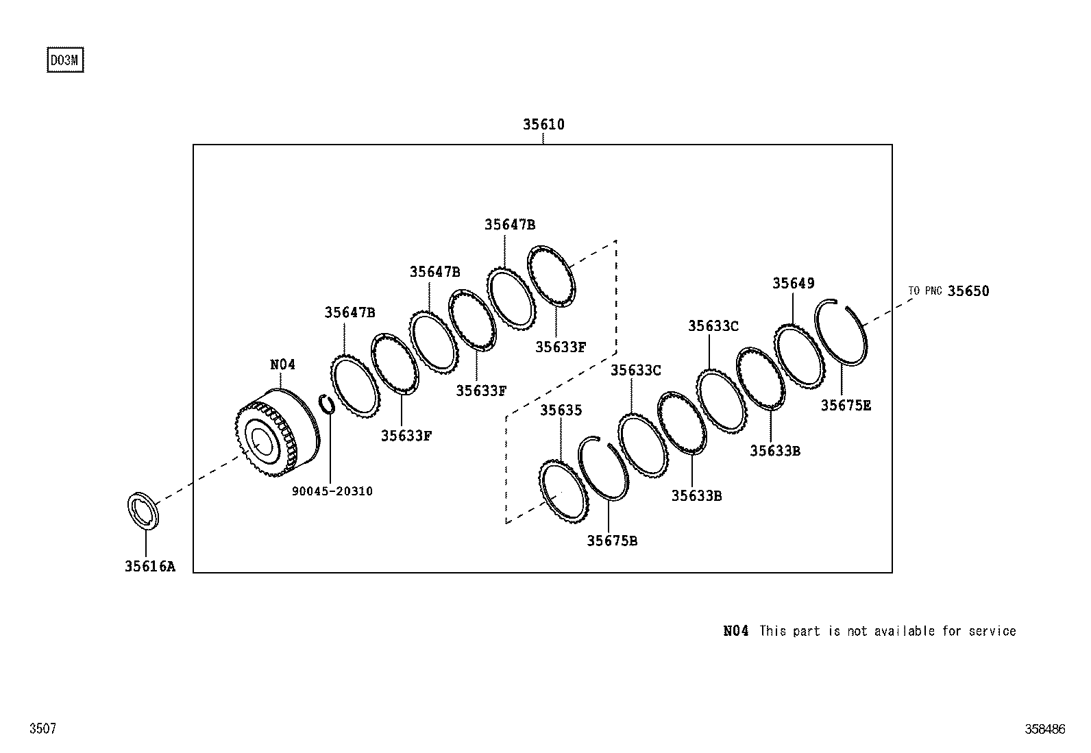 35712-97201 RING, INPUT SHAFT OIL SEAL product image