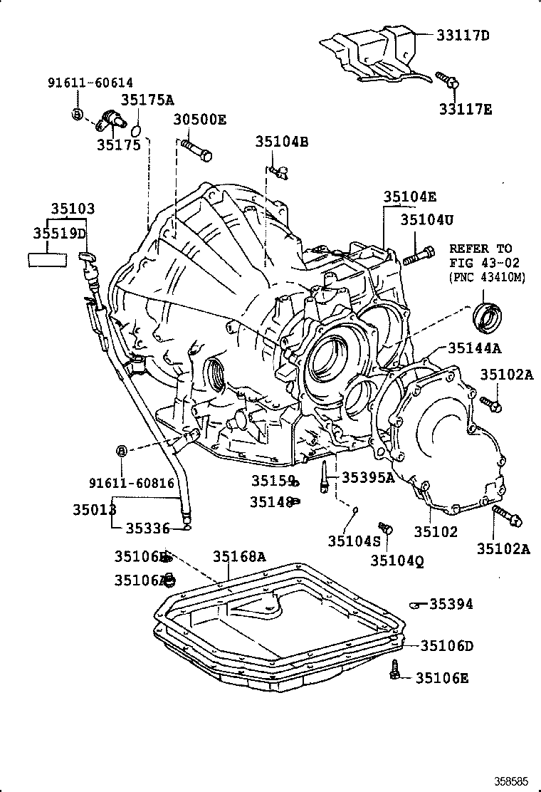 35013-12430 TUBE SUB-ASSY, TRANSMISSION OIL FILLER product image