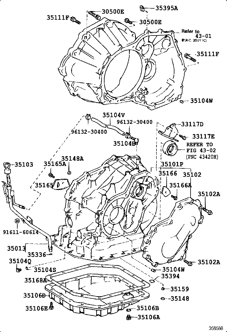 35013-12380 TUBE SUB-ASSY, TRANSMISSION OIL FILLER product image