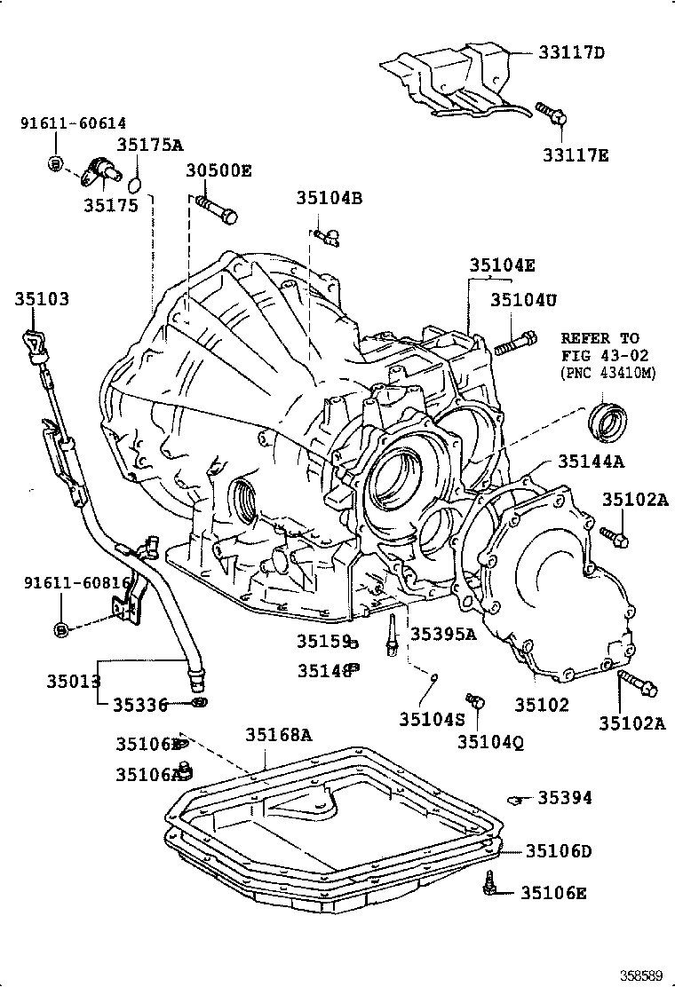 35013-12380 TUBE SUB-ASSY, TRANSMISSION OIL FILLER product image