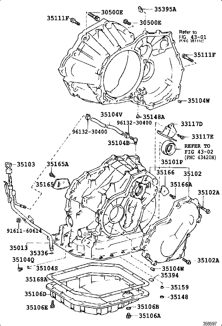 35101-12073 CASE & COVER SUB-ASSY, TRANSAXLE product image