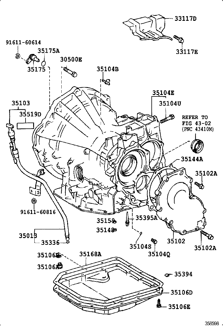 35101-12073 CASE & COVER SUB-ASSY, TRANSAXLE product image