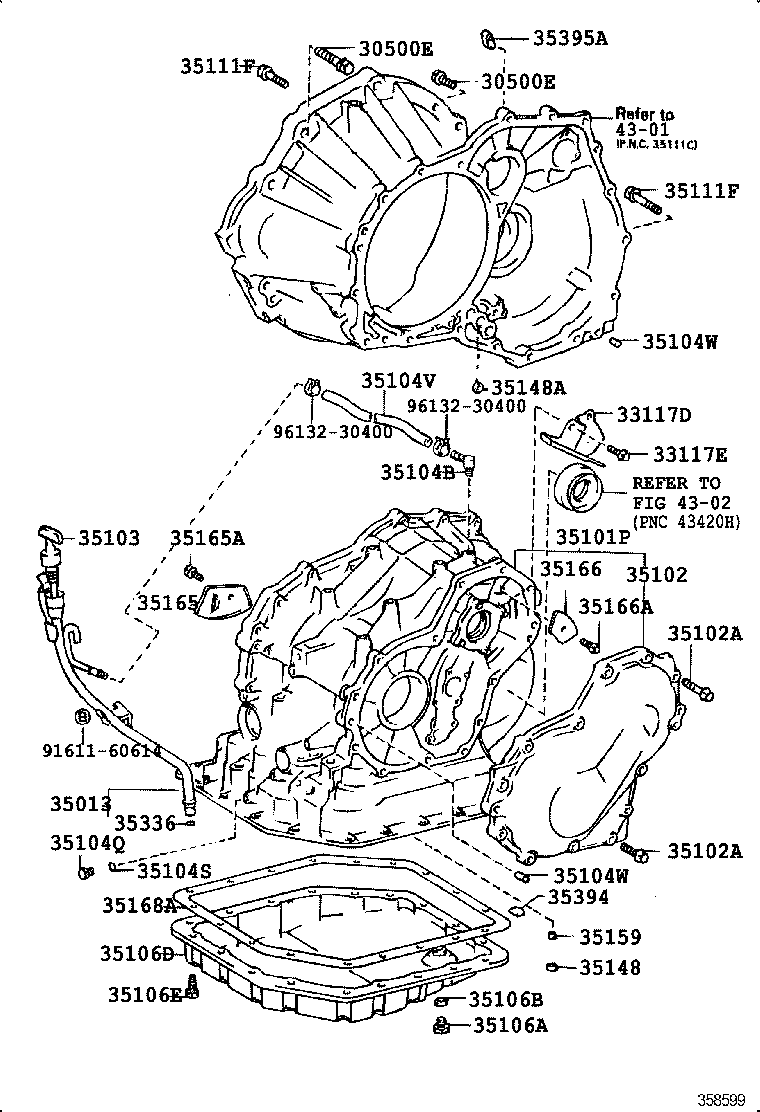 35101-12073 CASE & COVER SUB-ASSY, TRANSAXLE product image