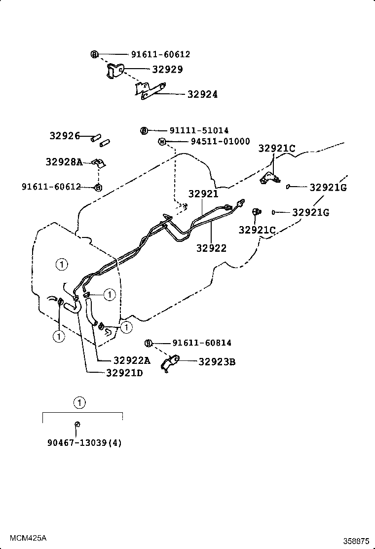 32924-30180 CLAMP, AUTOMATIC TRANSMISSION OIL COOLER TUBE product image