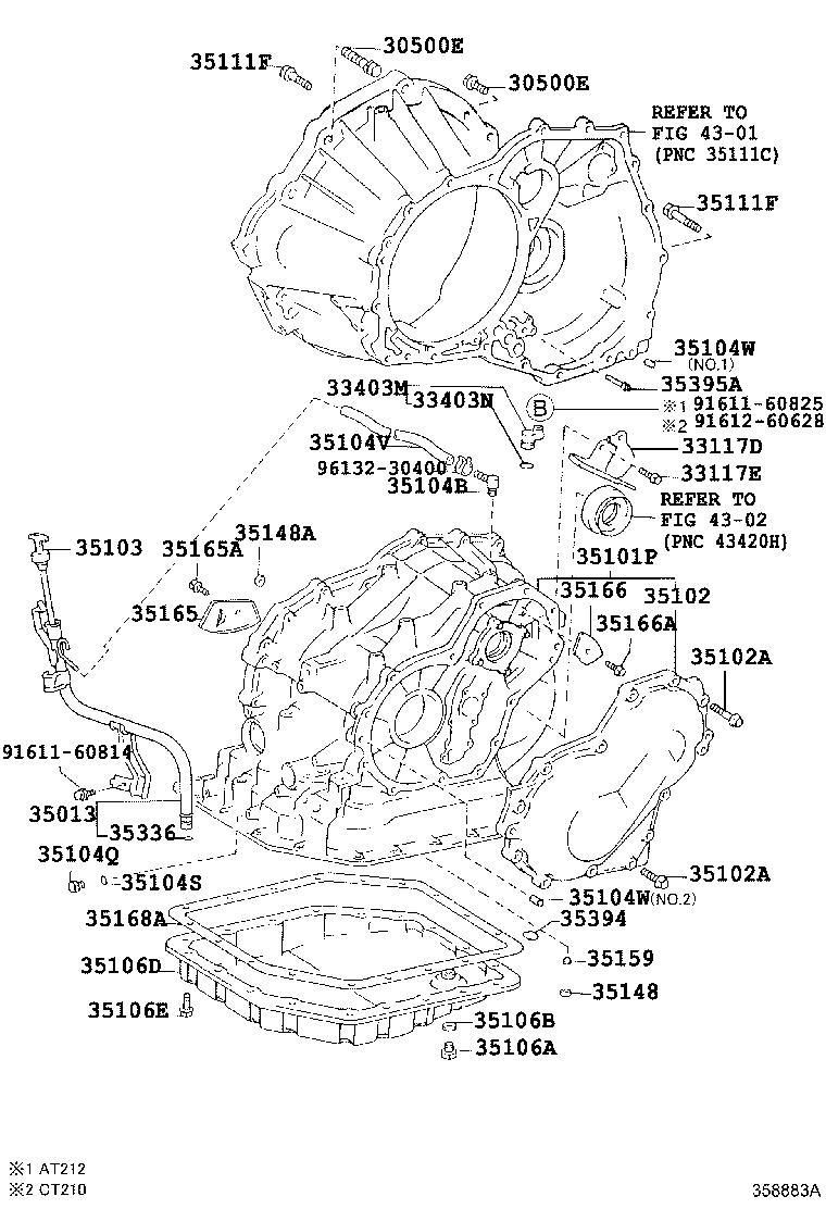 35013-21040 TUBE SUB-ASSY, TRANSMISSION OIL FILLER product image